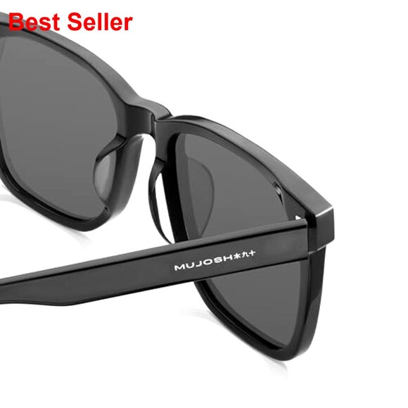 Square Polarized Sunglasses, HD Nylon Lenses, Oversized Fit, UV400 Protection